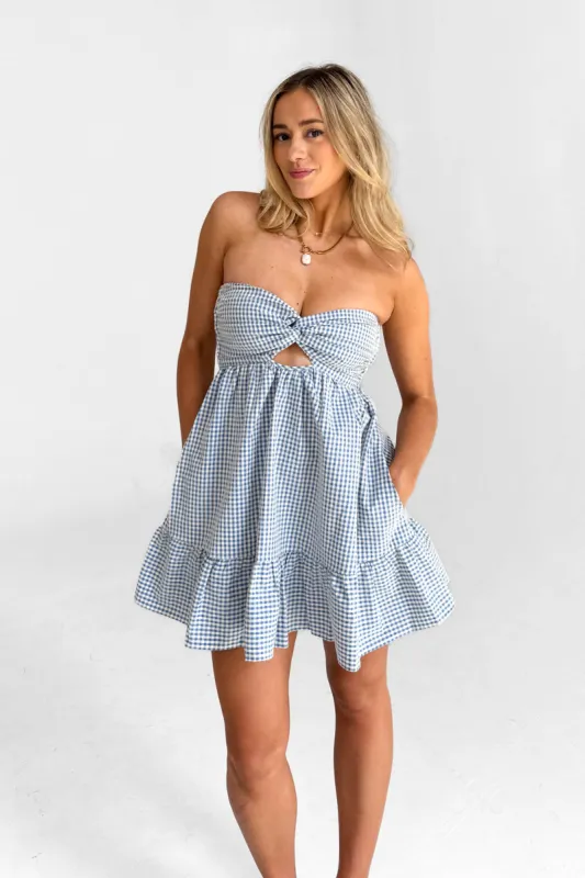 Summer Stroll Dress in Chambray sold by Grey Bandit