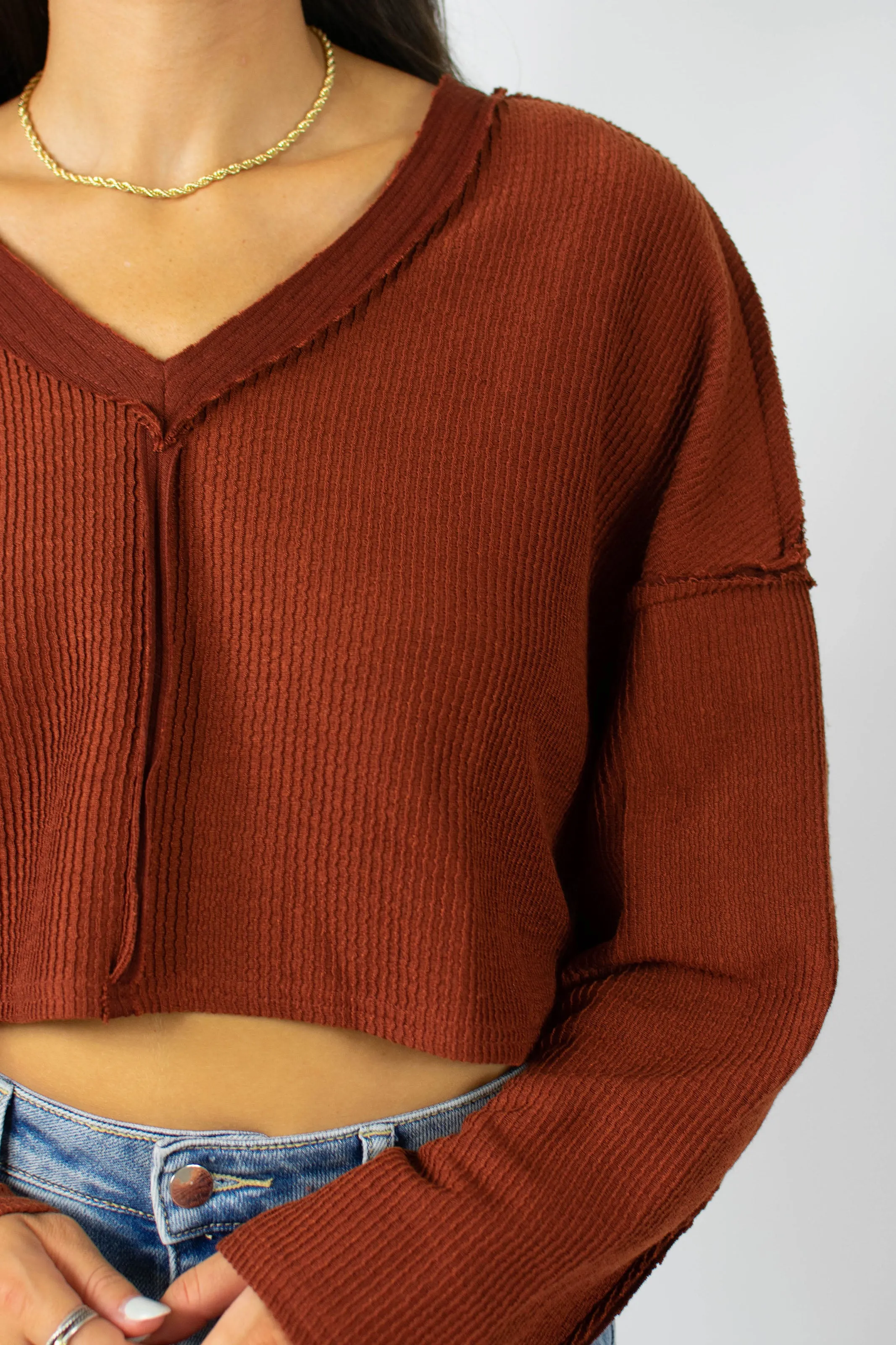 Blaine Long Sleeve in Rust sold by Grey Bandit product image thumbnail 5