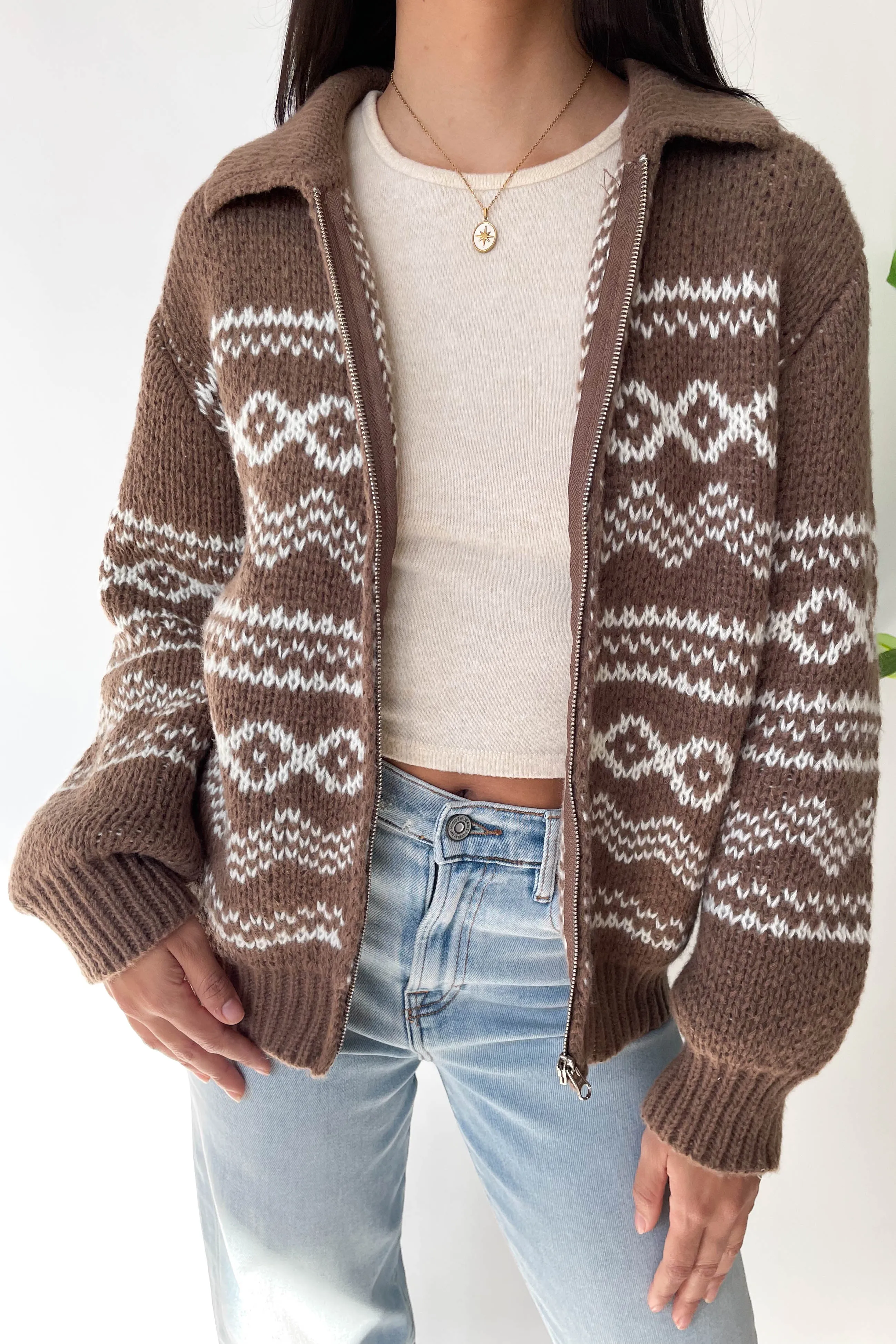 Call Me Cozy Zip Up Sweater sold by Grey Bandit product image thumbnail 4