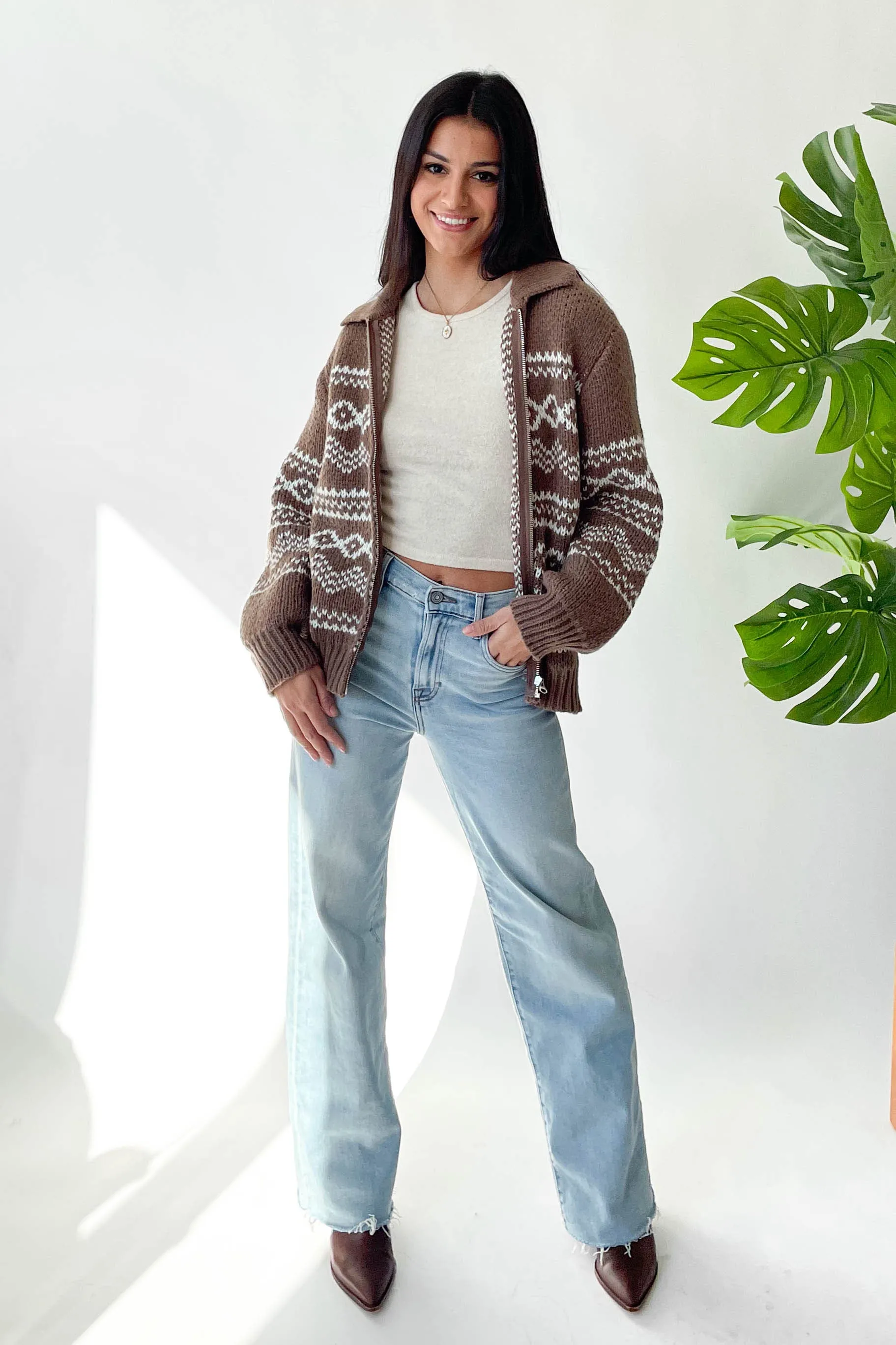 Call Me Cozy Zip Up Sweater sold by Grey Bandit product image thumbnail 2