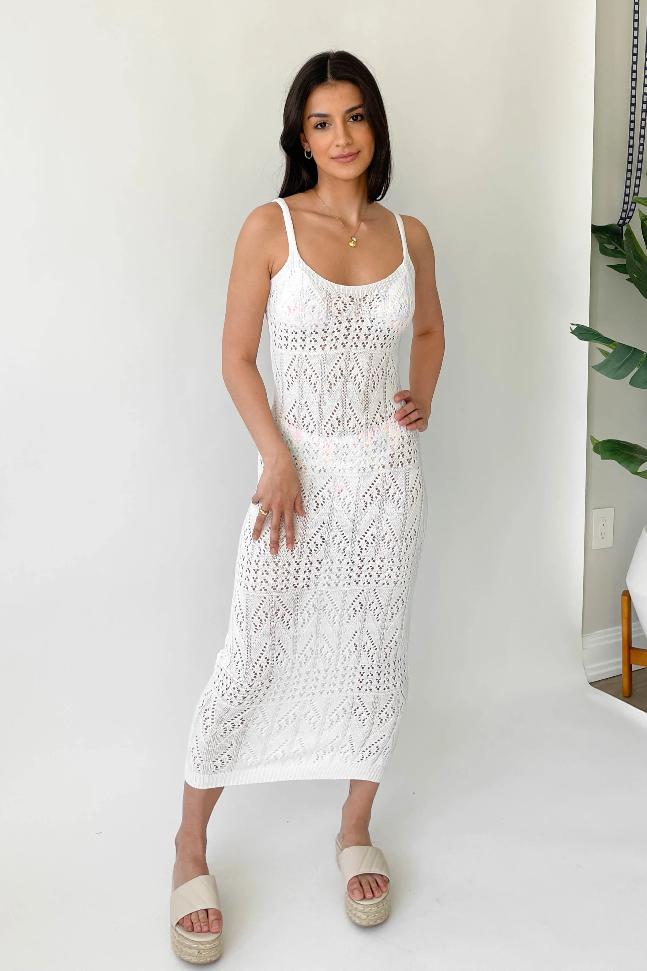 Keep It Cool Dress in White sold by Grey Bandit