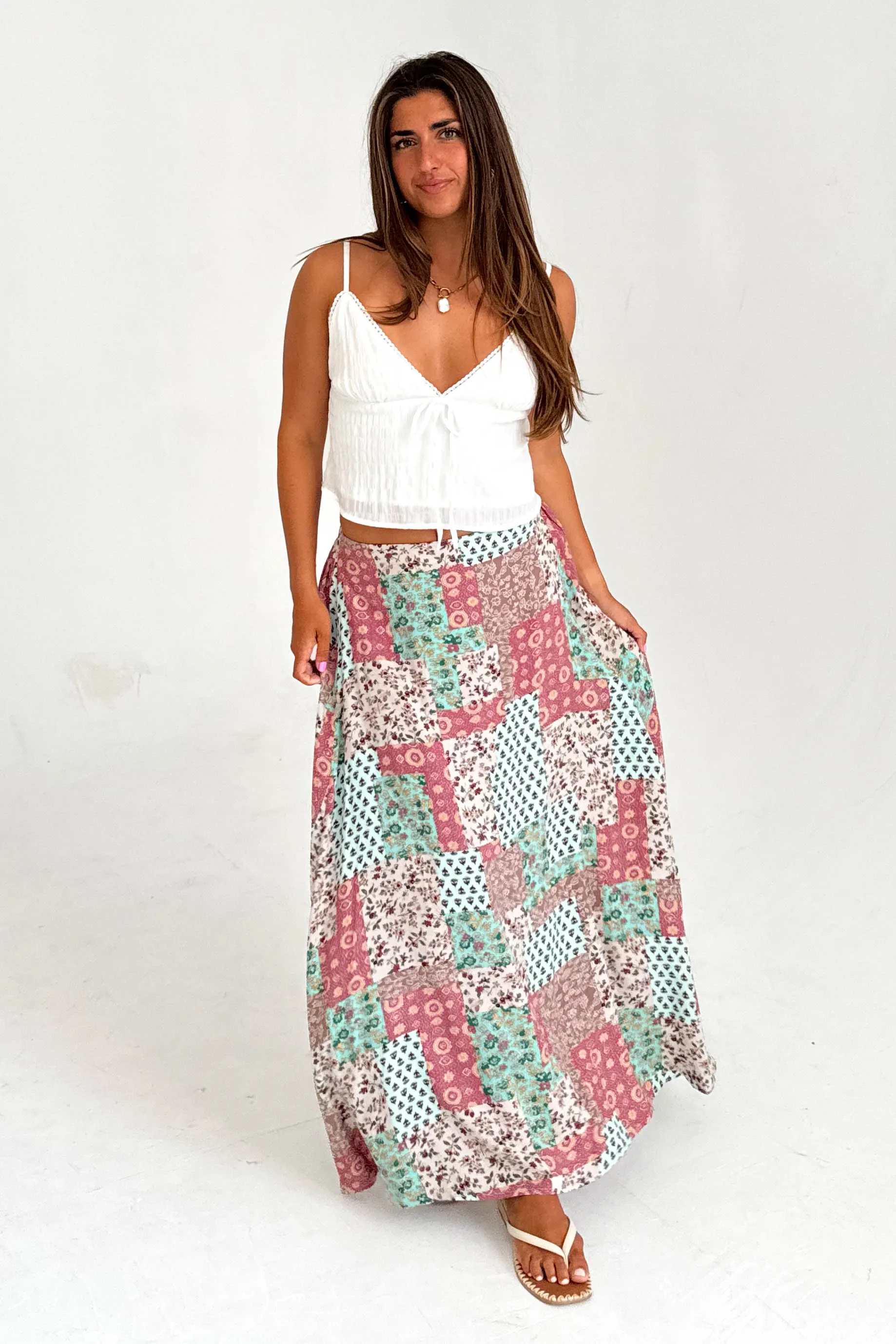 ★YEEL★ STRAP-LAYERED MAXI SKIRT Nyla Skirt | Parallel