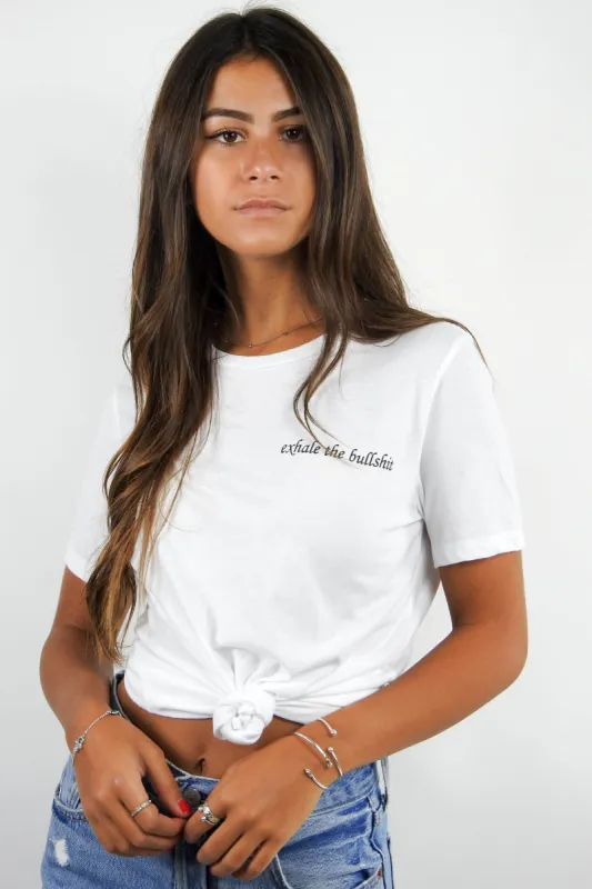 Exhale The Bullshit Tee sold by Grey Bandit