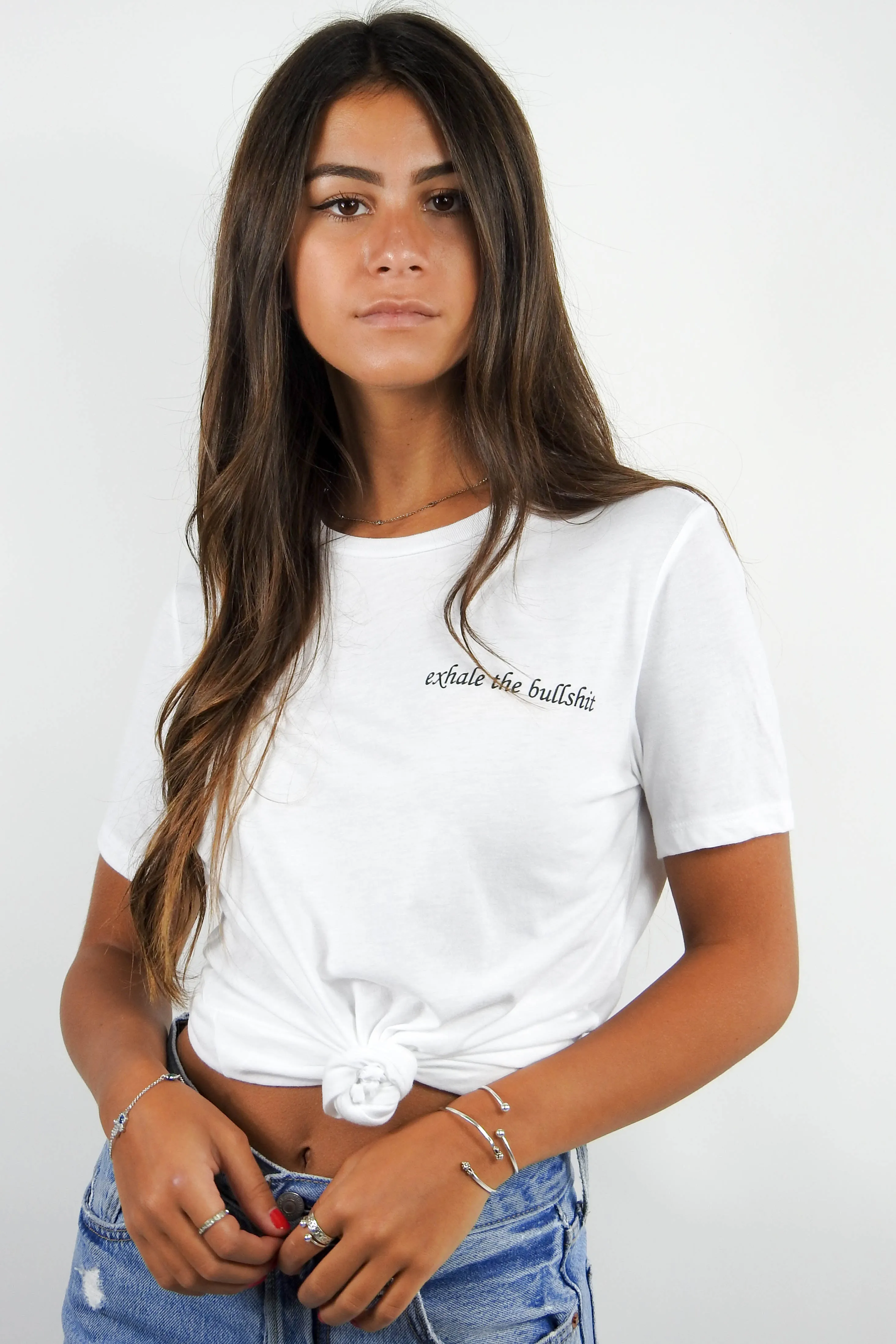 Exhale The Bullshit Tee sold by Grey Bandit