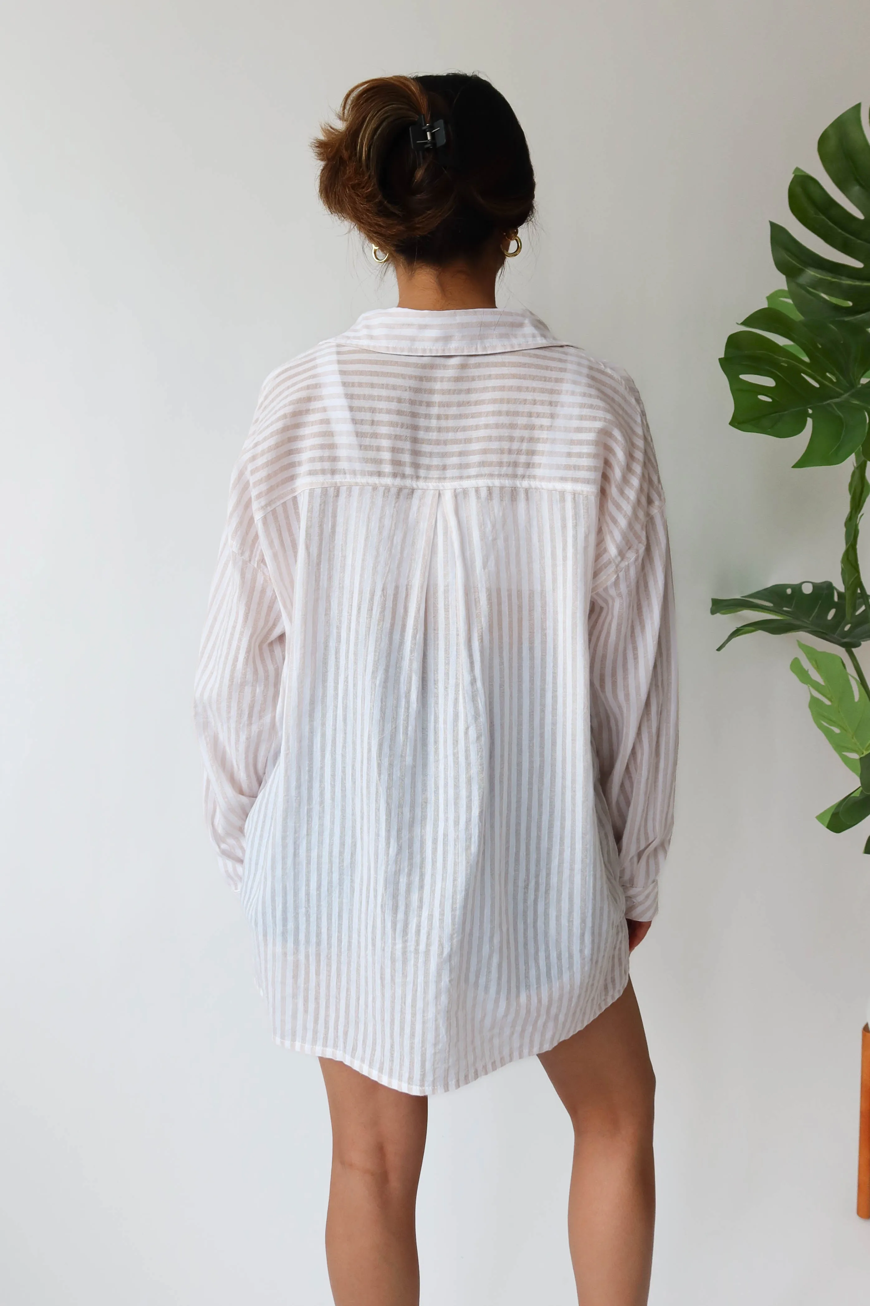 Coastlines Button Down in Beige sold by Grey Bandit product image thumbnail 5