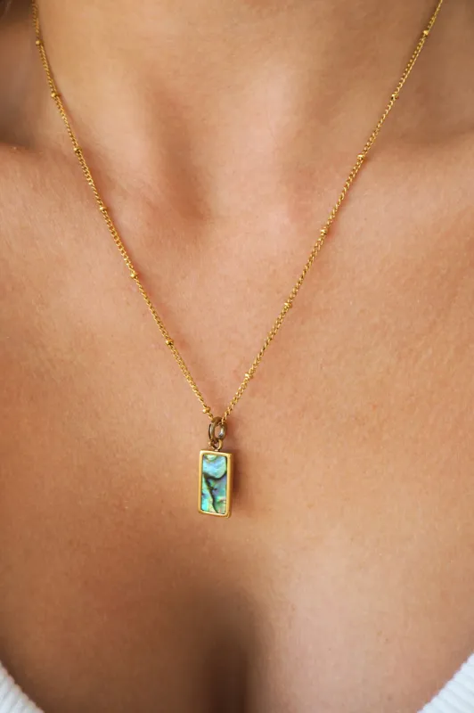 Camilia Necklace Abalone Shell sold by Grey Bandit