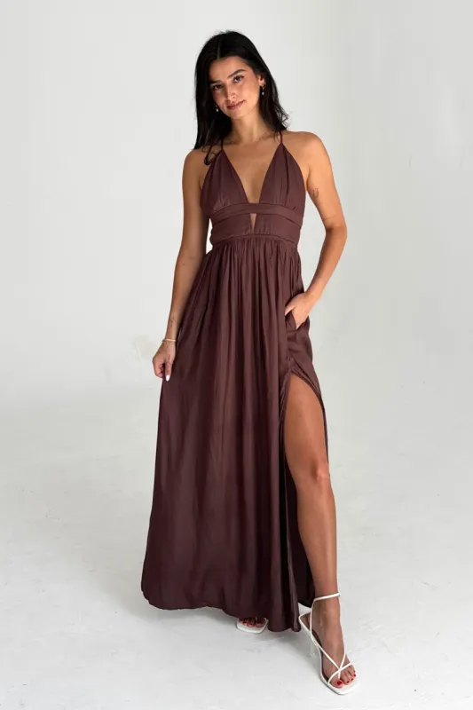 Maren Dress in Brown sold by Grey Bandit