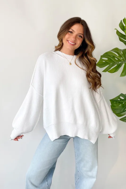Martha Sweater in White sold by Grey Bandit