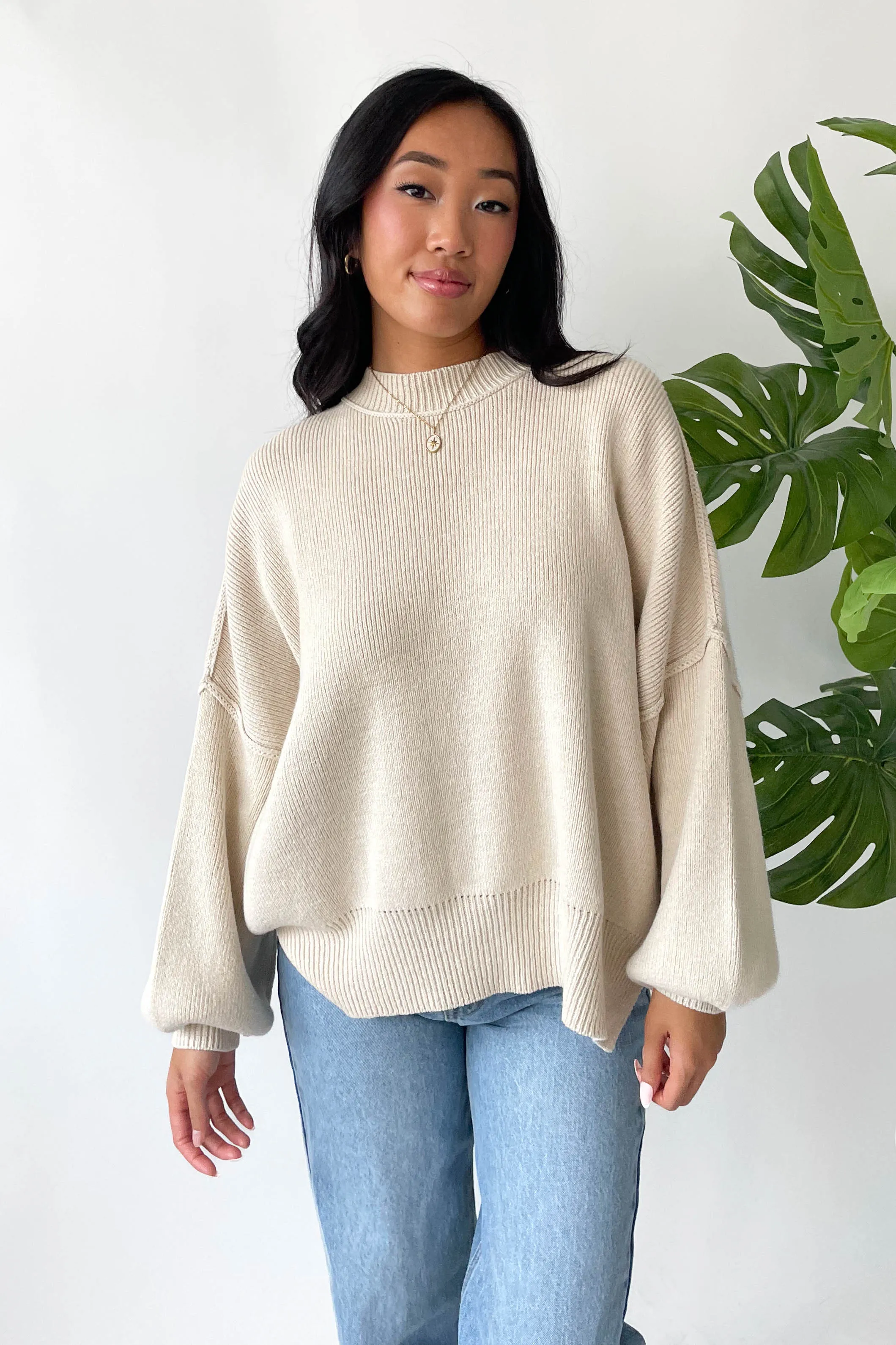 Martha Sweater in Taupe sold by Grey Bandit