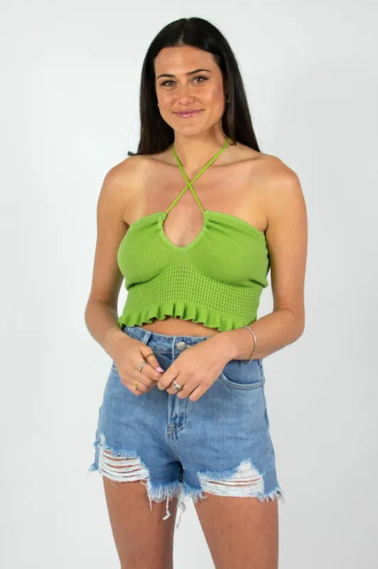 Dahlia Top in Green sold by Grey Bandit