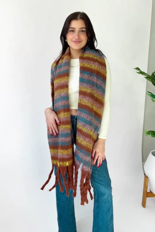 Stay Cozy Scarf in Brown sold by Grey Bandit