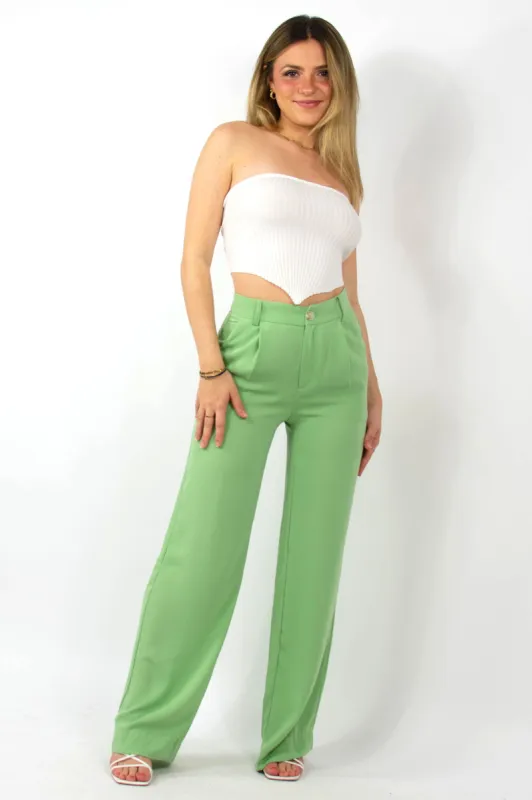 Go With The Flow Trousers in Green sold by Grey Bandit