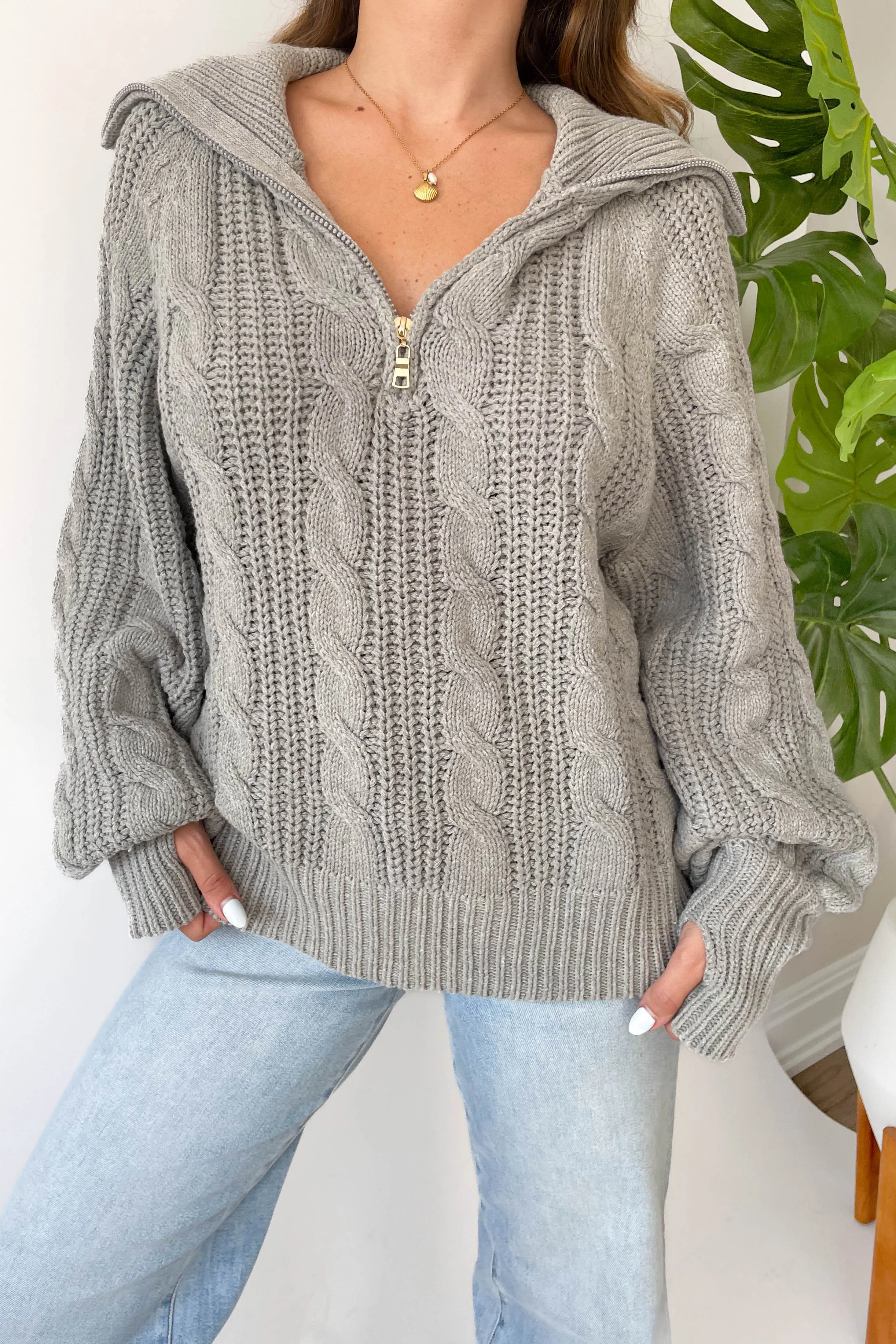 Let's Cuddle Sweater in Grey sold by Grey Bandit product image thumbnail 3