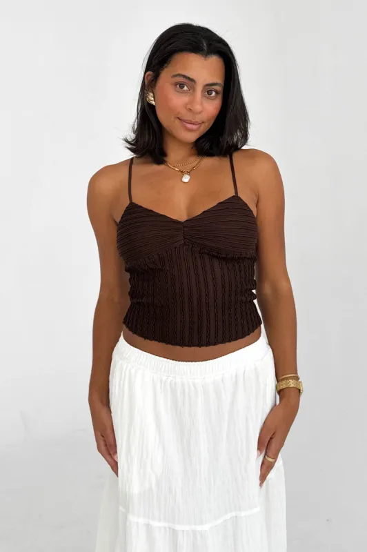 Paige Top in Brown sold by Grey Bandit