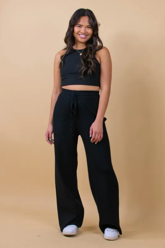 Unwritten Love Knit Pants in Black sold by Grey Bandit