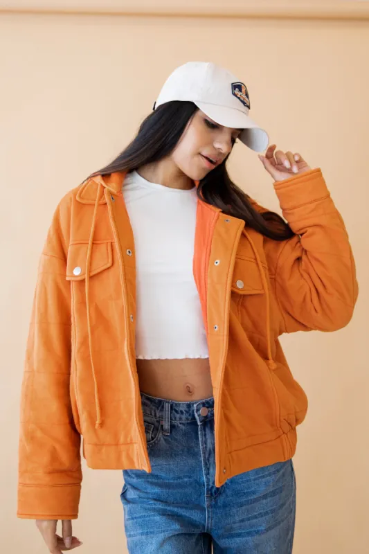 Fall Feeling Jacket in Orange sold by Grey Bandit