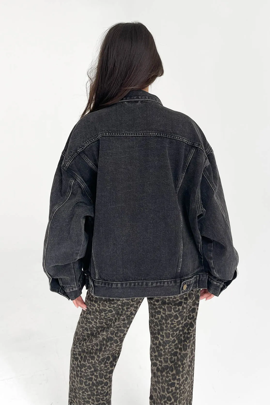 Midtown Denim Jacket in Charcoal sold by Grey Bandit product image thumbnail 5