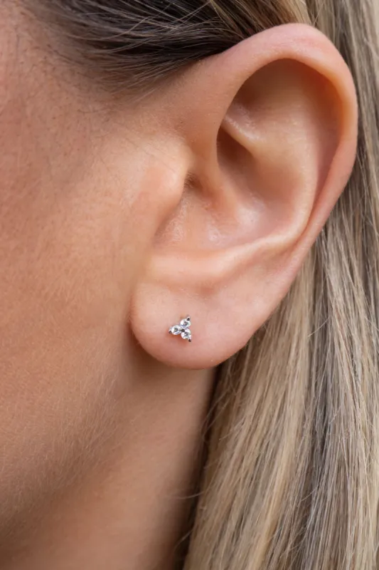 Amelia Silver Studs sold by Grey Bandit