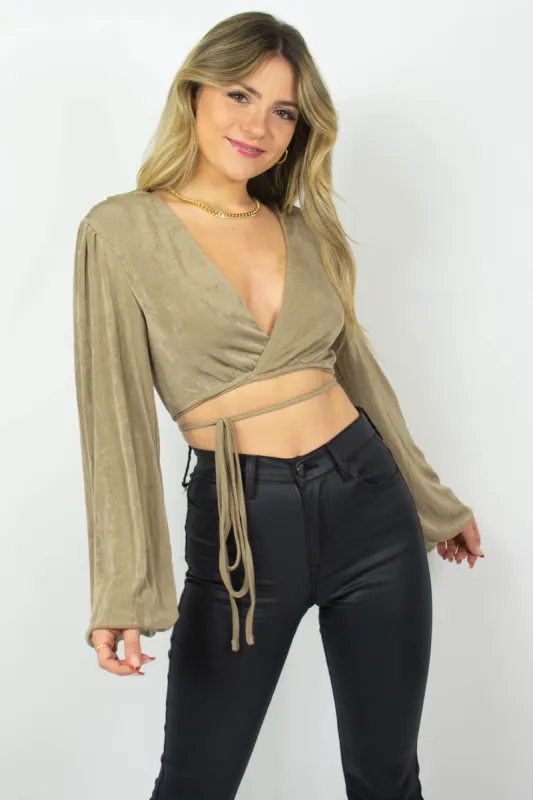 Jacqueline Long Sleeve in Taupe sold by Grey Bandit