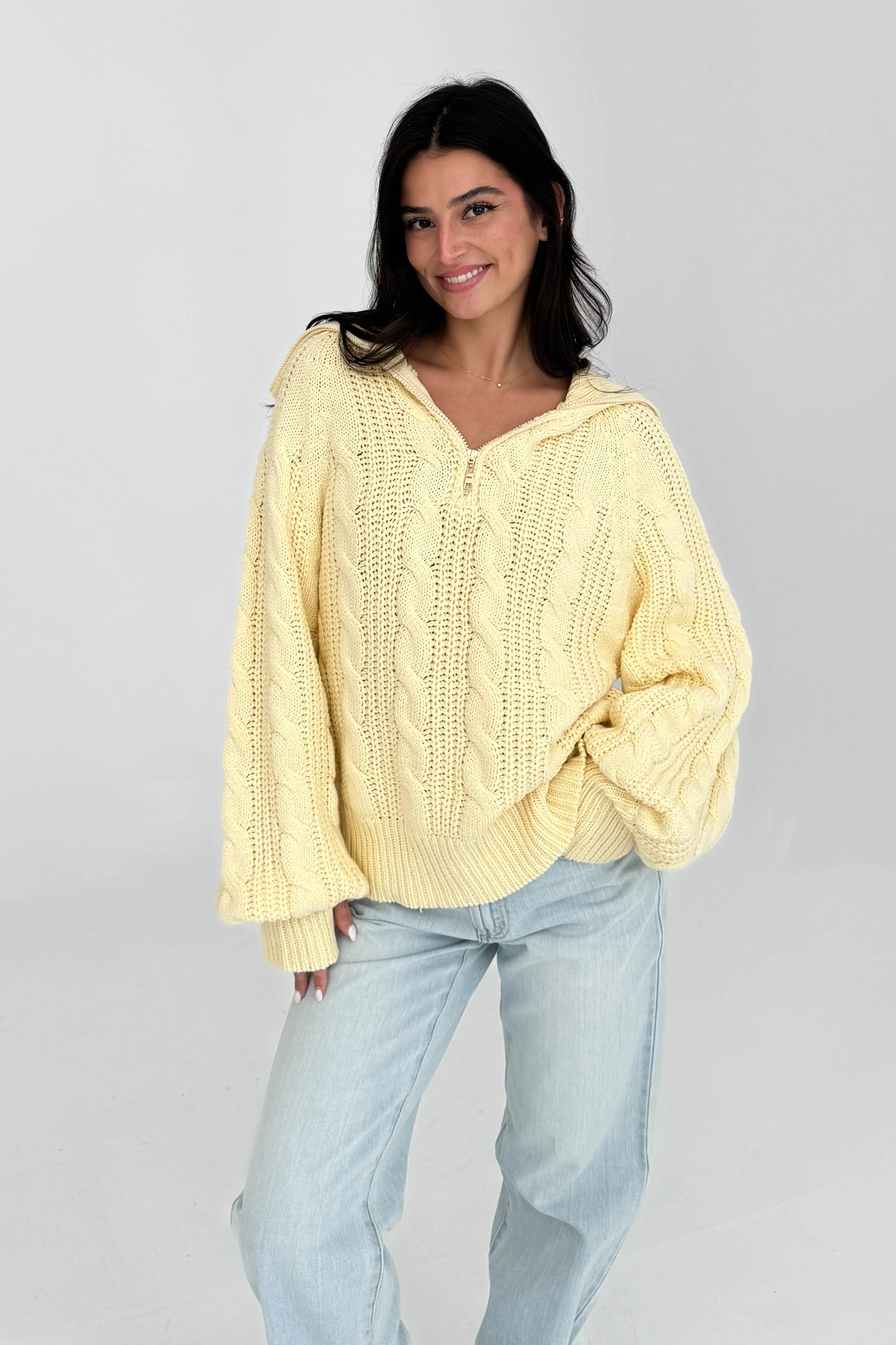 Let's Cuddle Sweater in Butter sold by Grey Bandit product image thumbnail 5