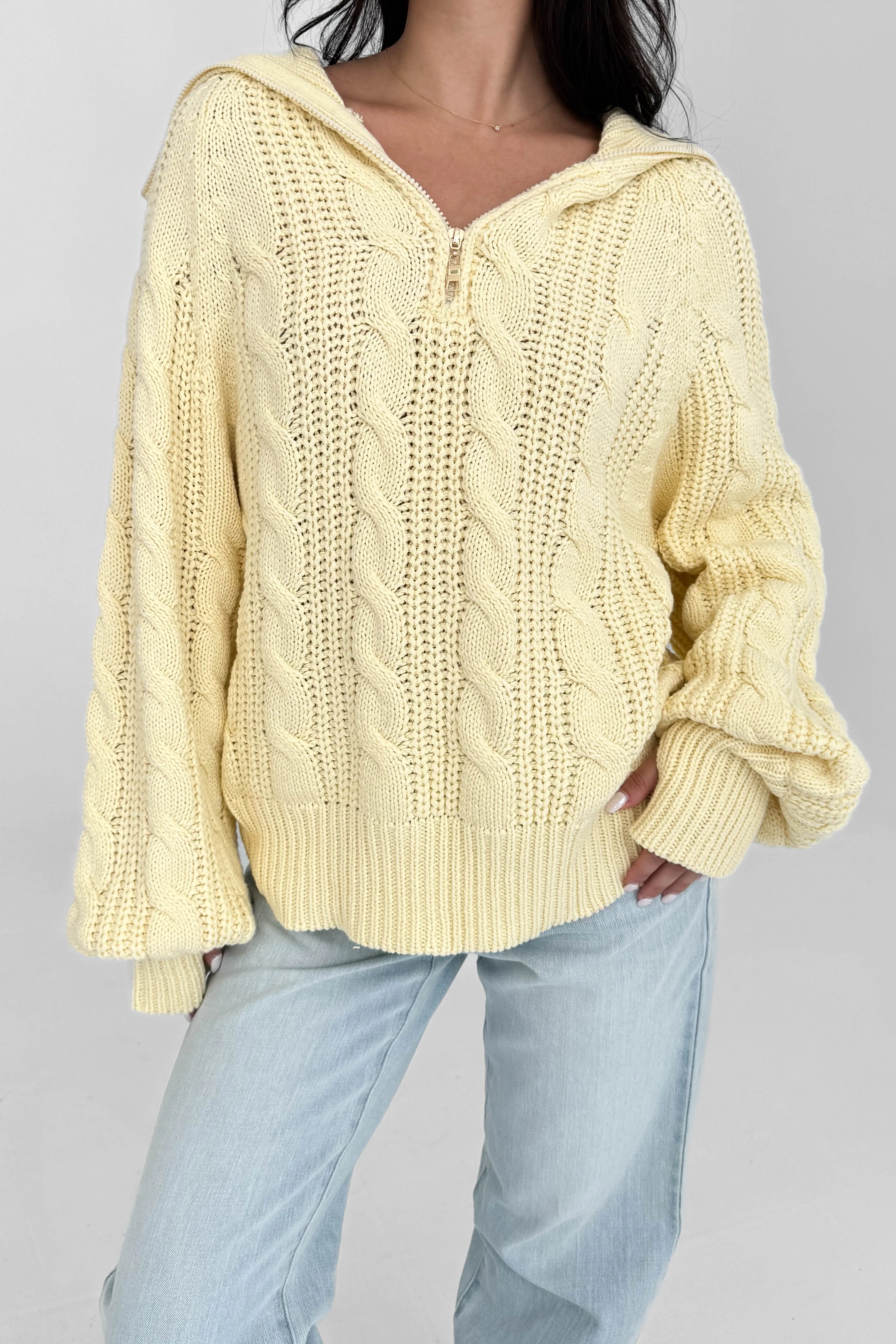 Let's Cuddle Sweater in Butter sold by Grey Bandit product image thumbnail 2