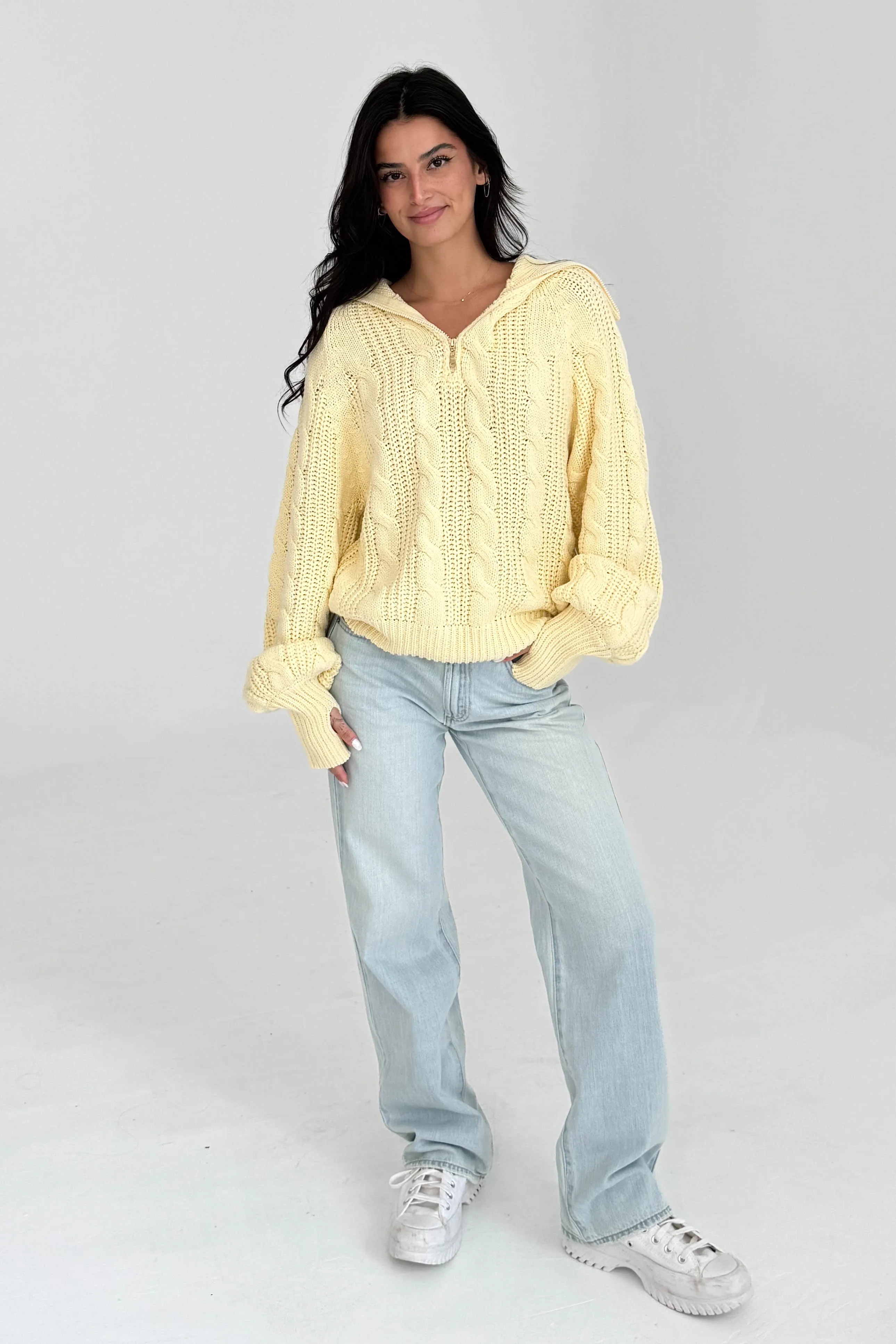 Let's Cuddle Sweater in Butter sold by Grey Bandit product image thumbnail 3