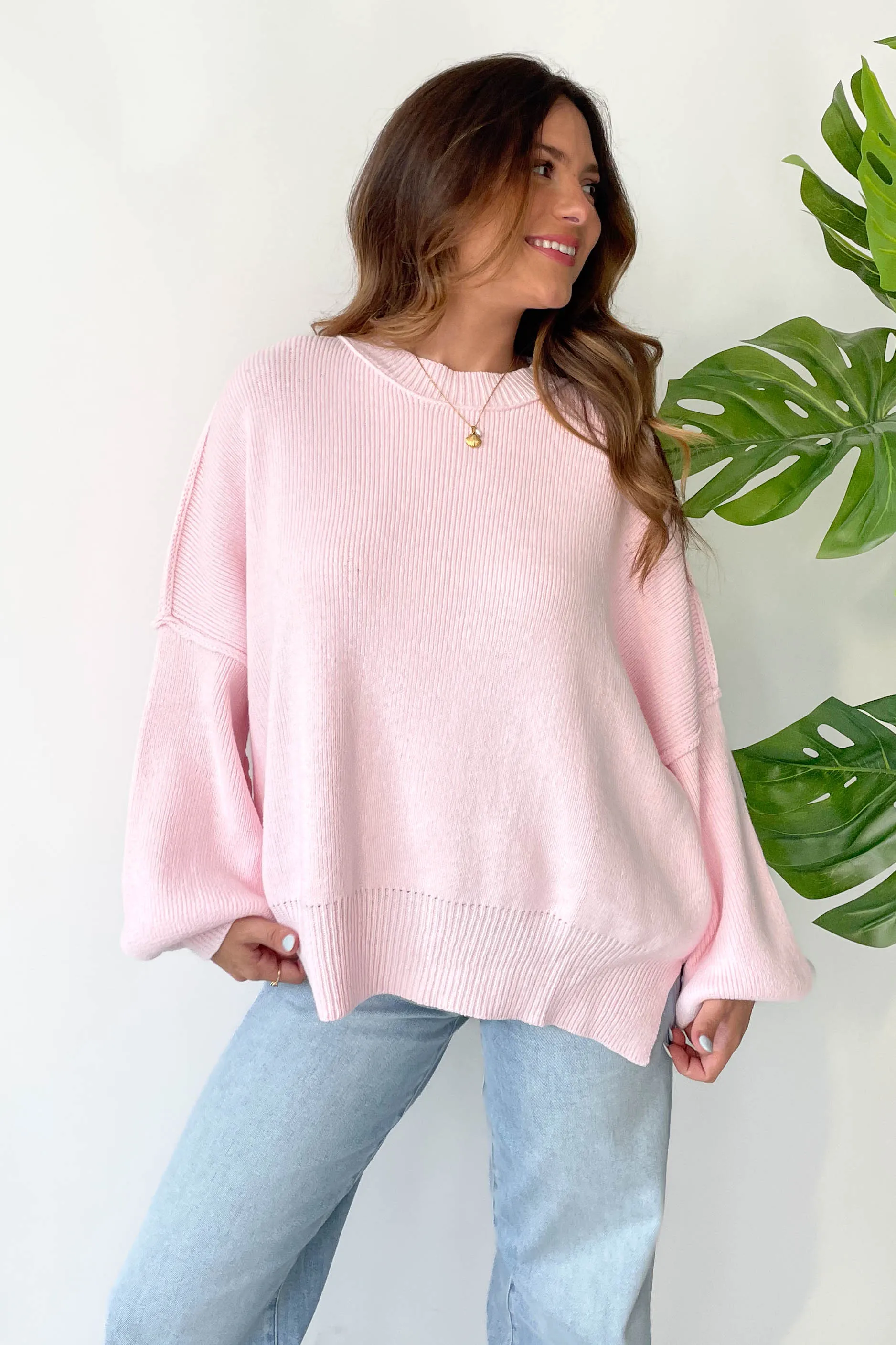 Martha Sweater in Pink sold by Grey Bandit