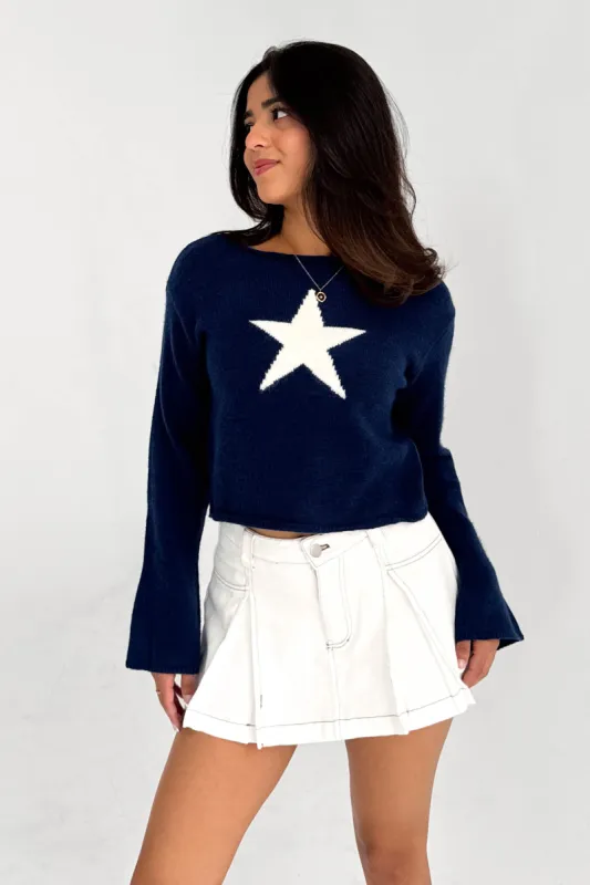 Stargazing Long Sleeve in Navy sold by Grey Bandit