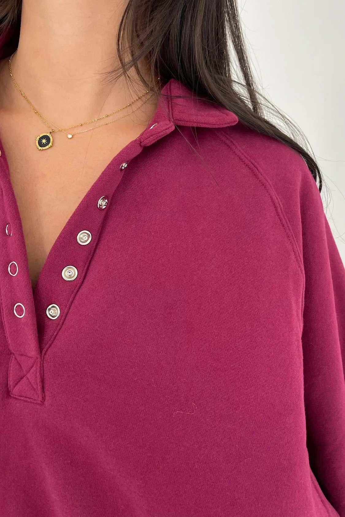 Lennon Sweatshirt in Berry sold by Grey Bandit product image thumbnail 5