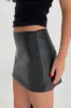 Tess Skirt in Vegan Leather sold by Grey Bandit