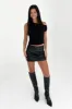 Tess Skirt in Vegan Leather sold by Grey Bandit