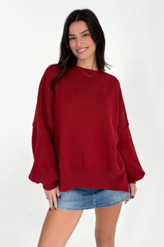 Martha Sweater in Red sold by Grey Bandit