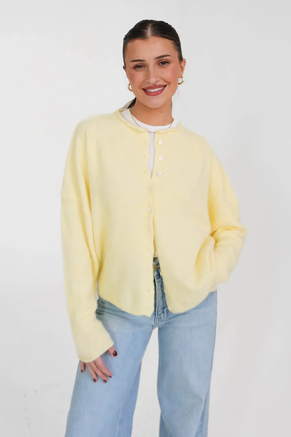 Phoebe Cardigan in Butter sold by Grey Bandit product image thumbnail 3