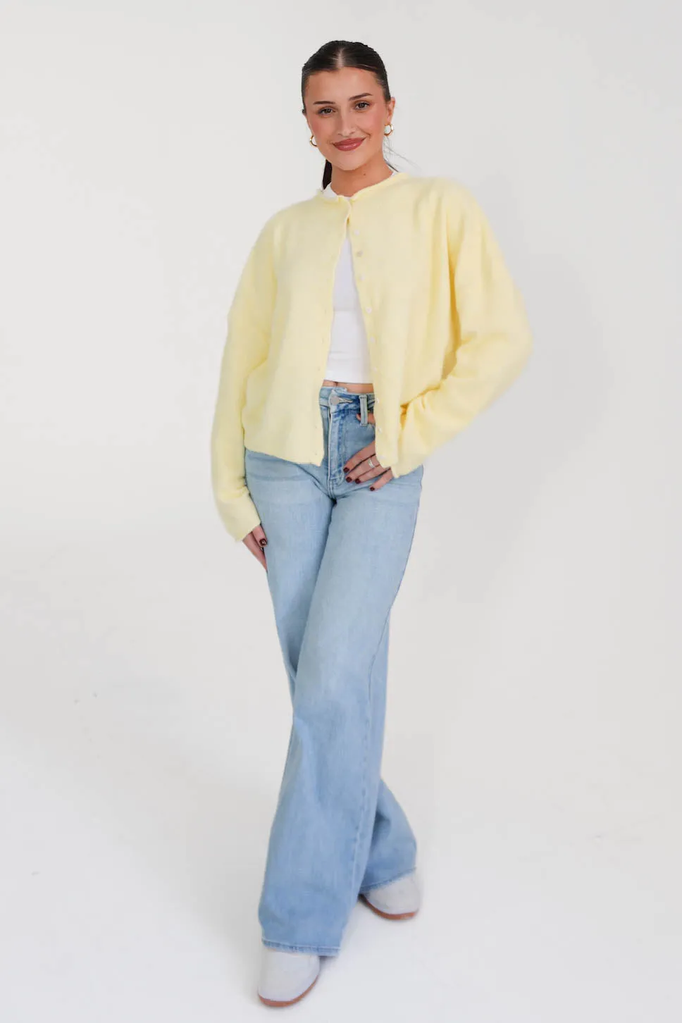 Phoebe Cardigan in Butter sold by Grey Bandit product image thumbnail 4