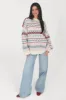 Cool Vibes Sweater in Ivory/Pink sold by Grey Bandit