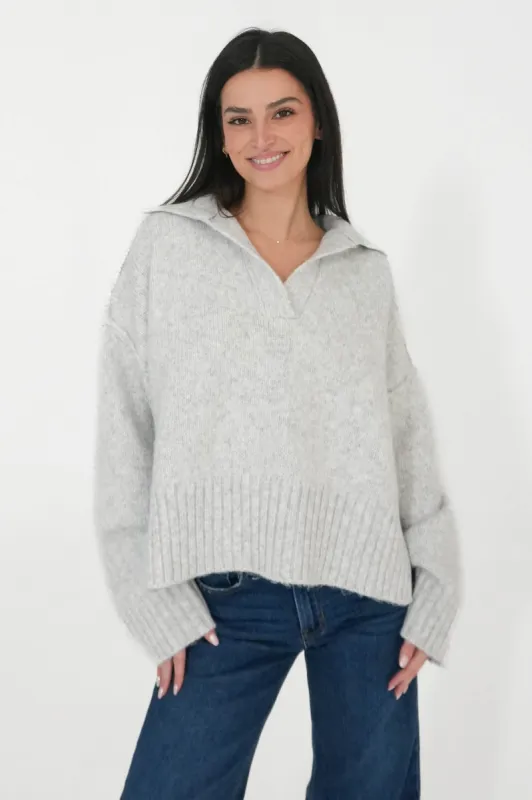 Lizzie Sweater in Grey sold by Grey Bandit