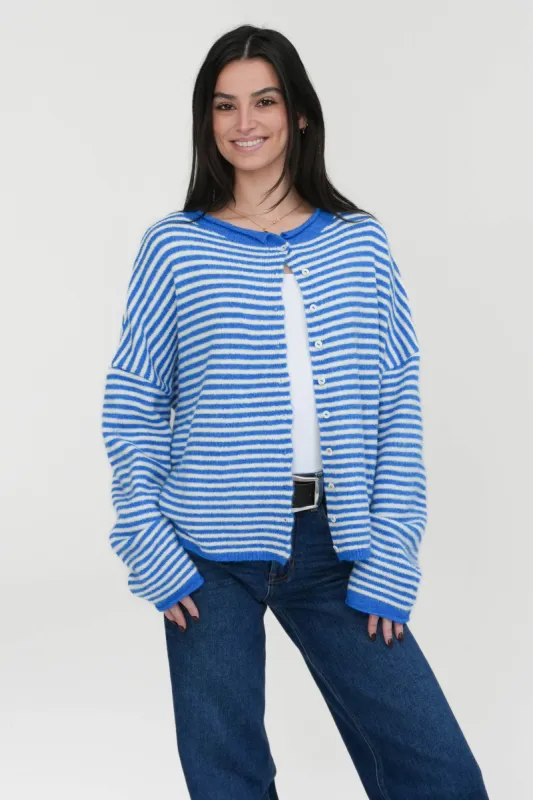 Phoebe Cardigan in Blue sold by Grey Bandit