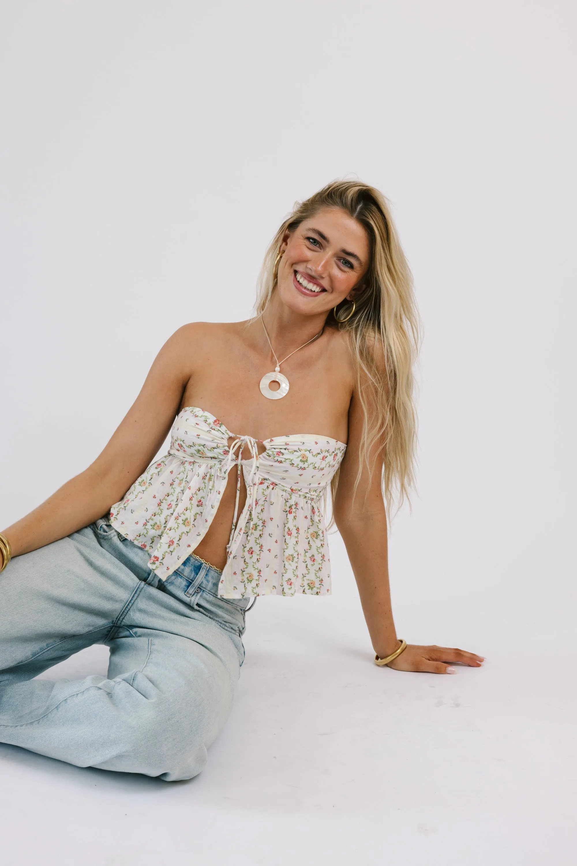 Serena Top in Floral sold by Grey Bandit