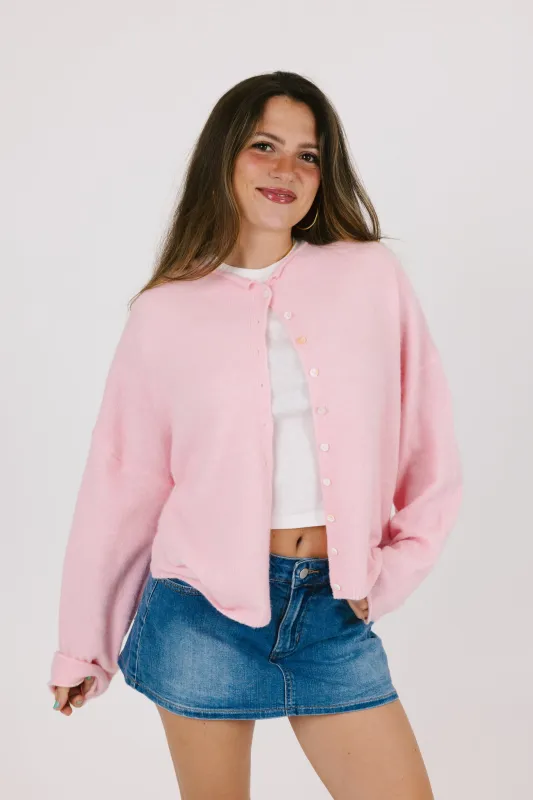 Phoebe Cardigan in Pink sold by Grey Bandit