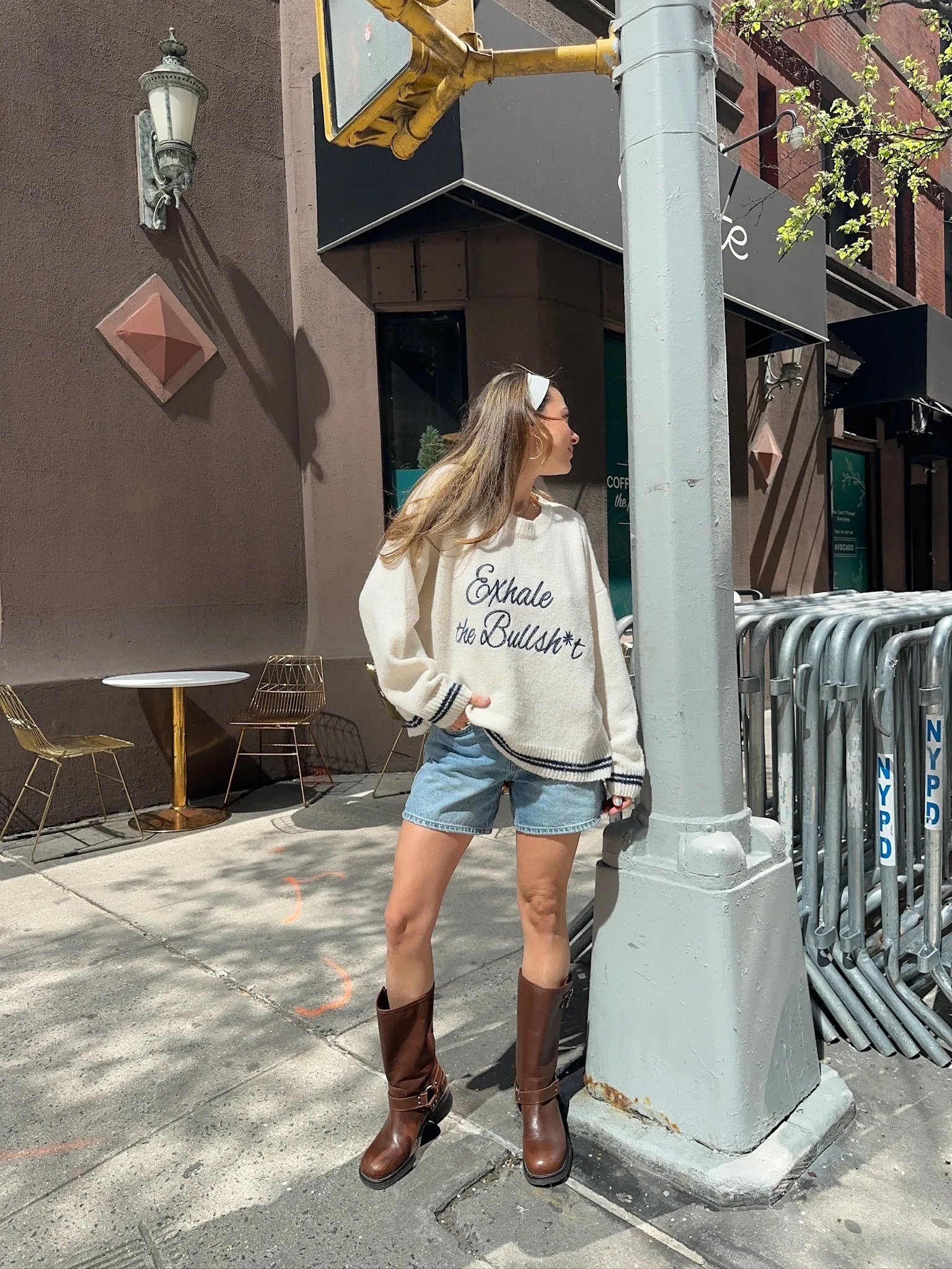 Exhale The Bullsh*t Sweater sold by Grey Bandit product image thumbnail 2