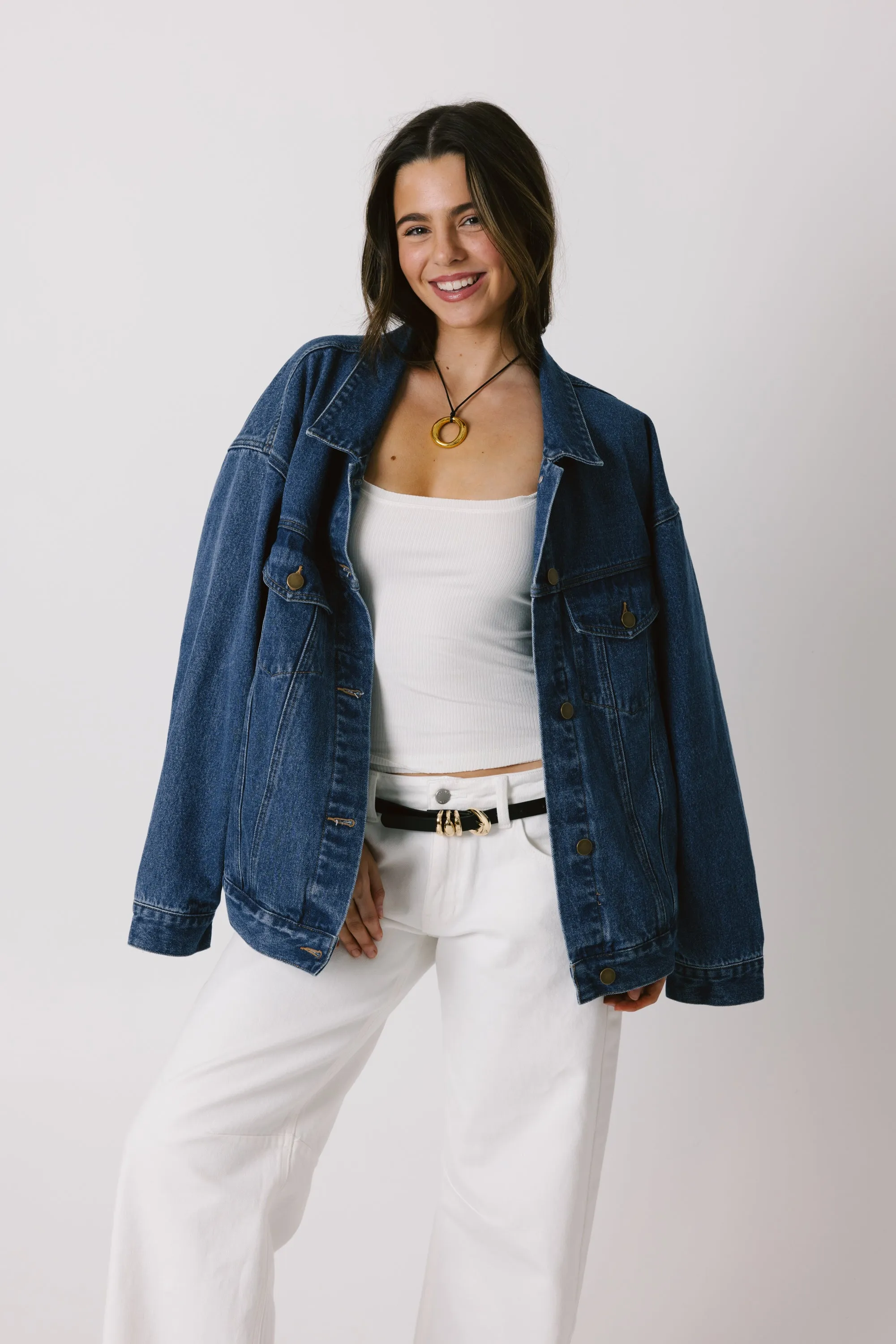 Midtown Denim Jacket in Dark Wash sold by Grey Bandit product image thumbnail 2