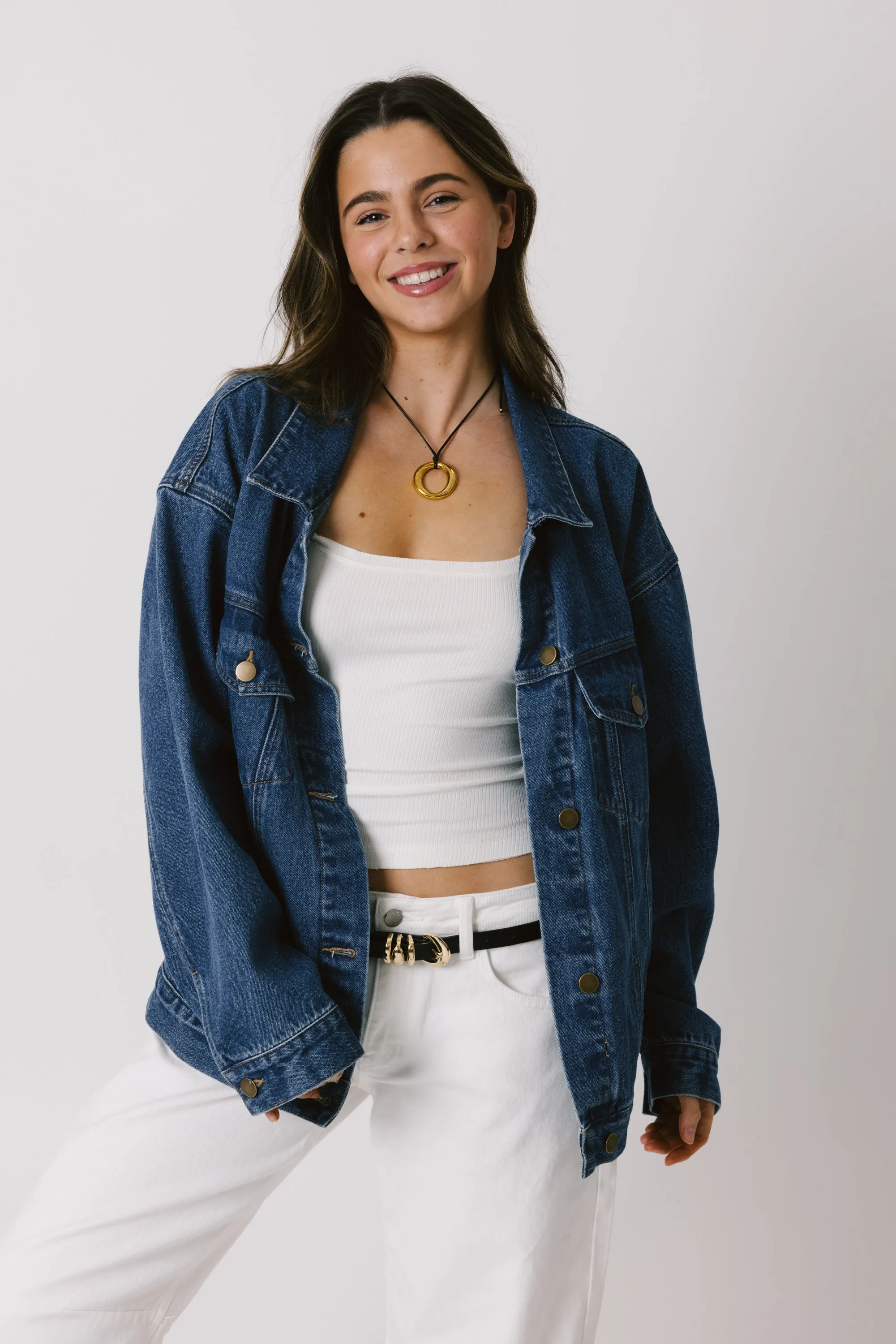 Midtown Denim Jacket in Dark Wash sold by Grey Bandit