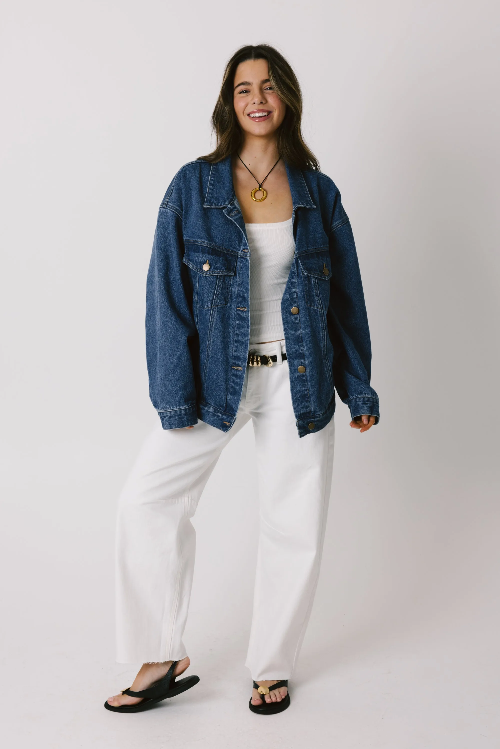 Midtown Denim Jacket in Dark Wash sold by Grey Bandit product image thumbnail 3