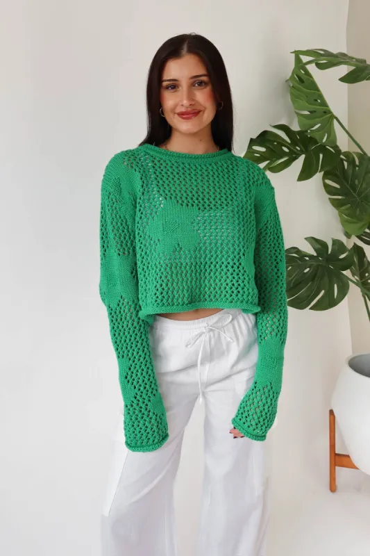 Rowan Long Sleeve in Green sold by Grey Bandit