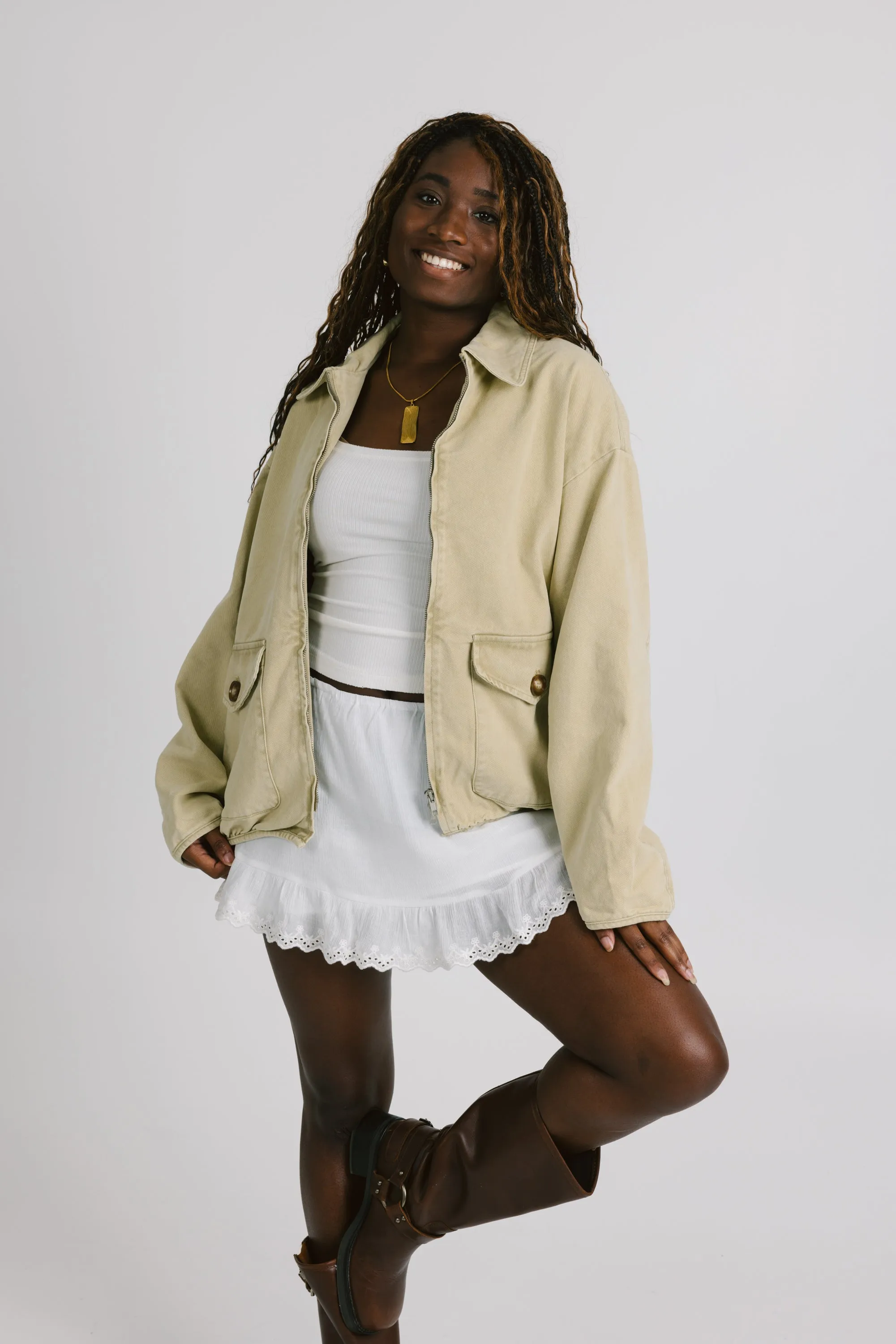 Erica Jacket in Sand sold by Grey Bandit