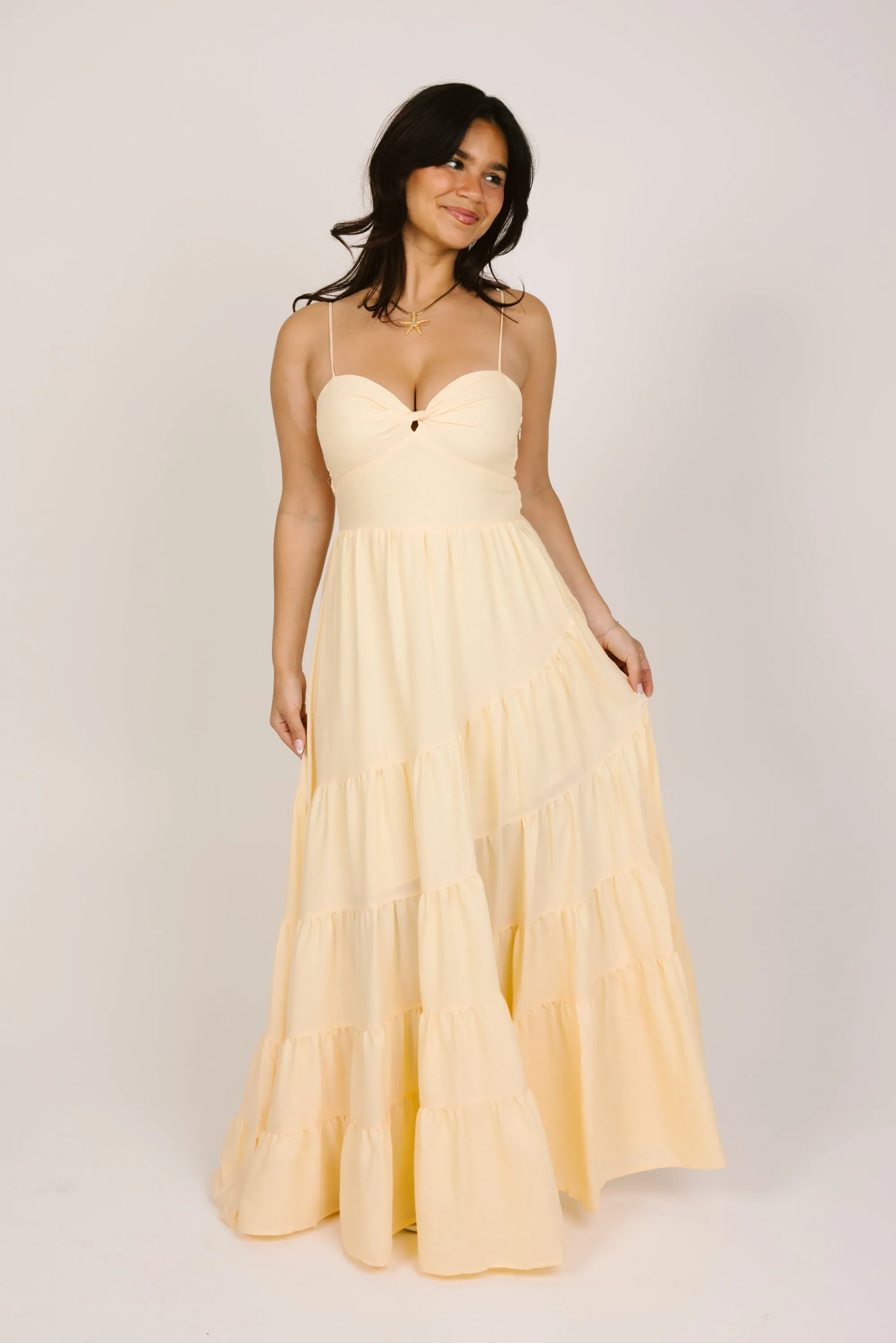 Catching Feelings Dress in Butter sold by Grey Bandit