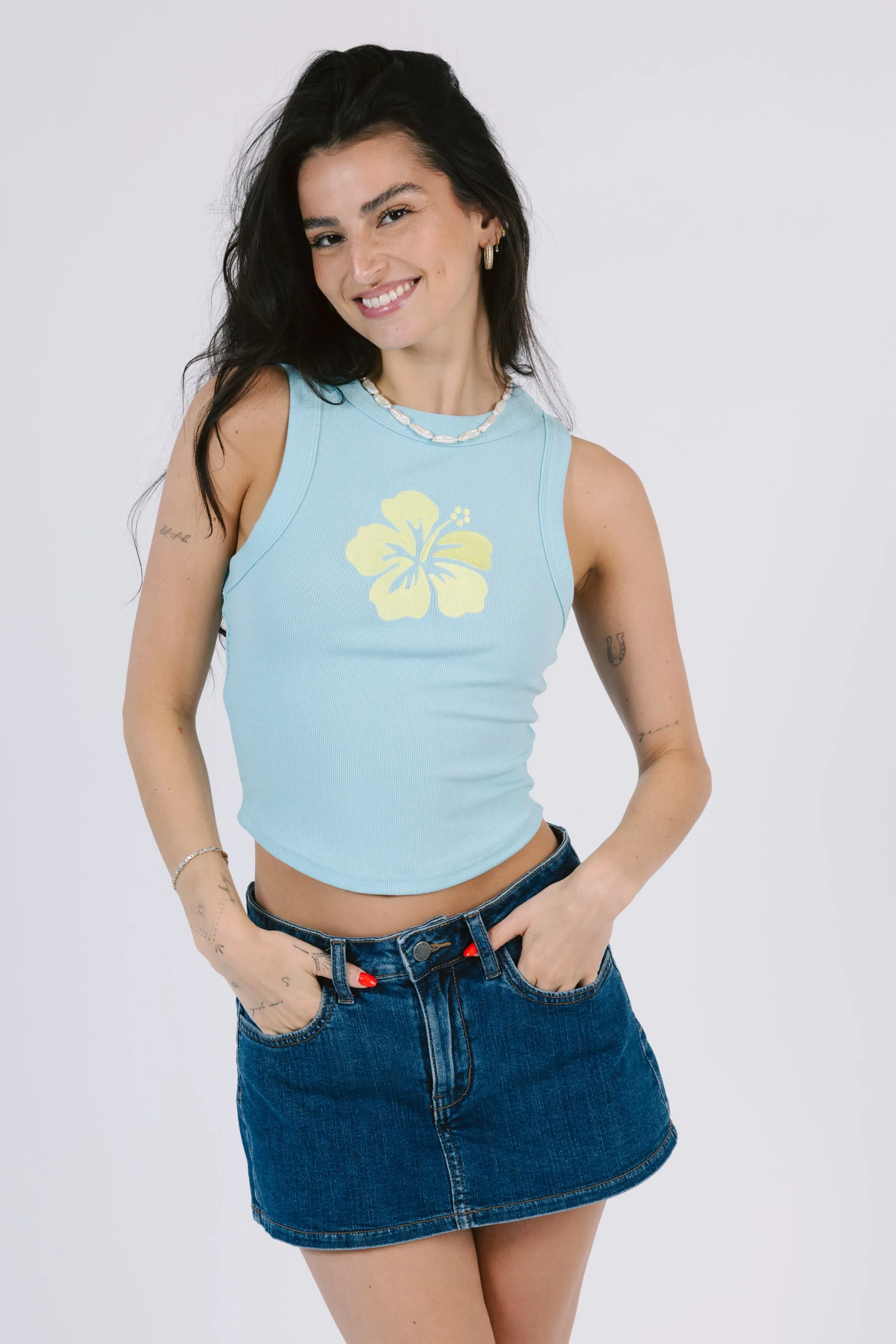 Sweet Petal Tank in Blue sold by Grey Bandit product image thumbnail 2