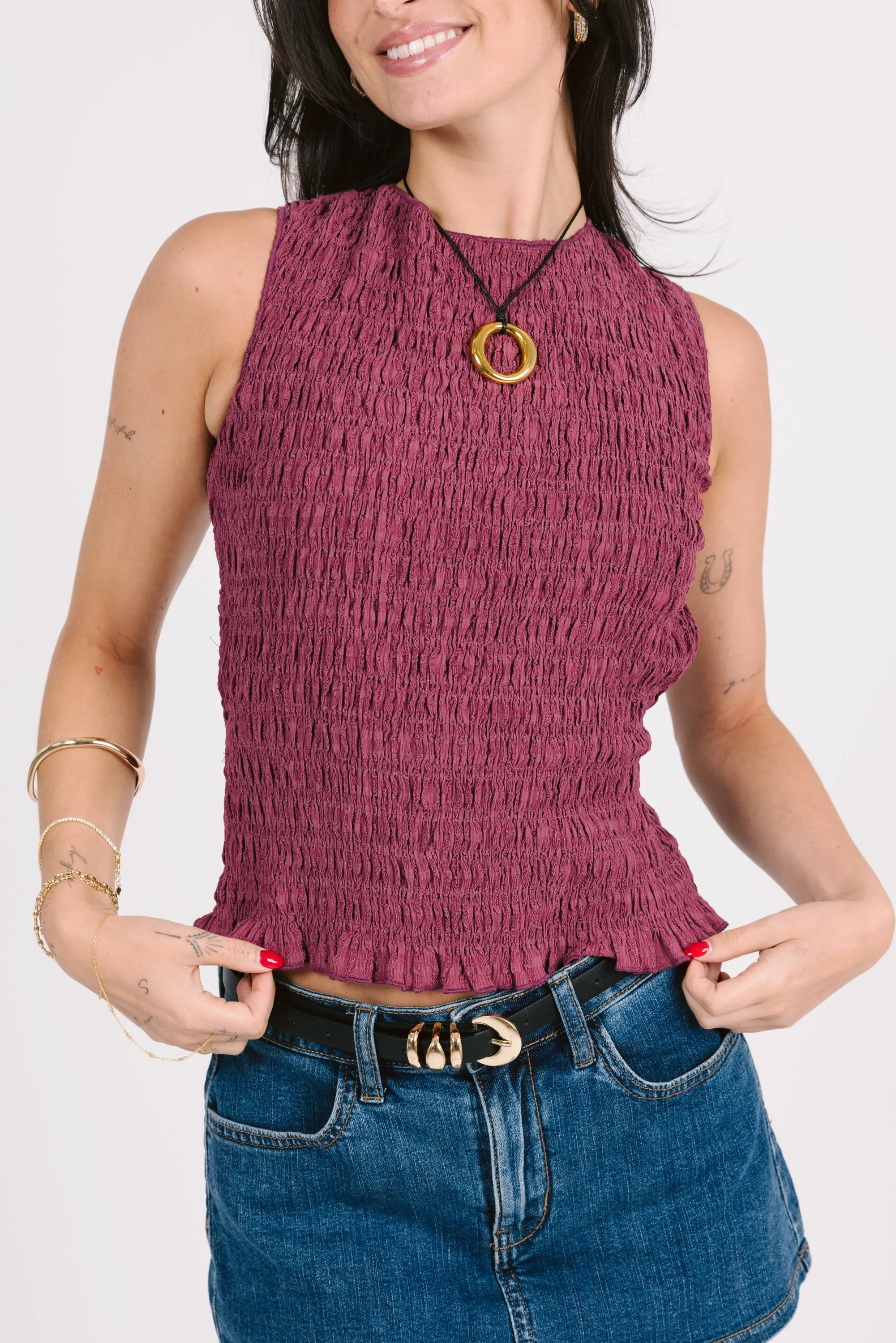 After Your Heart Top in Wine sold by Grey Bandit product image thumbnail 2