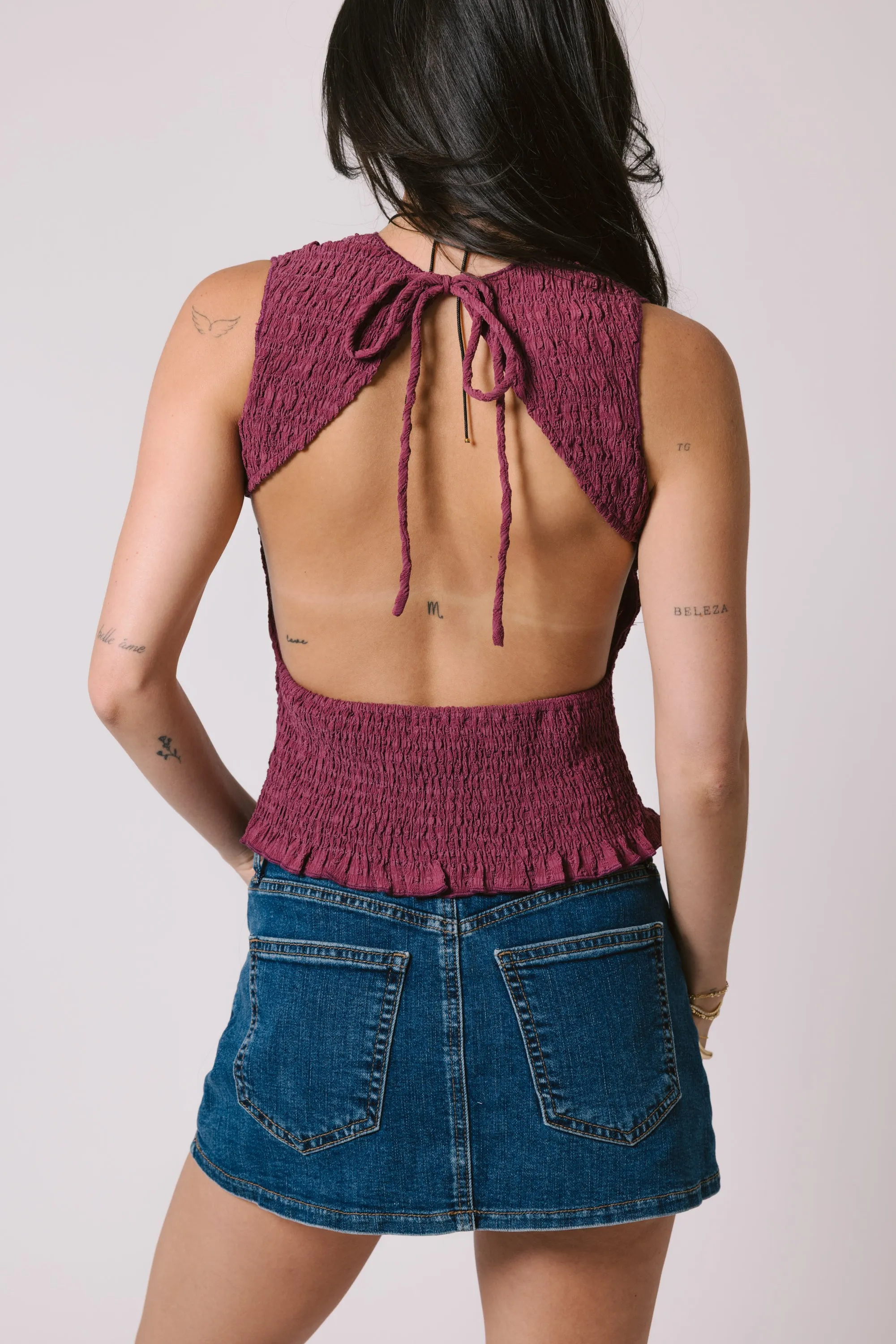 After Your Heart Top in Wine sold by Grey Bandit product image thumbnail 5