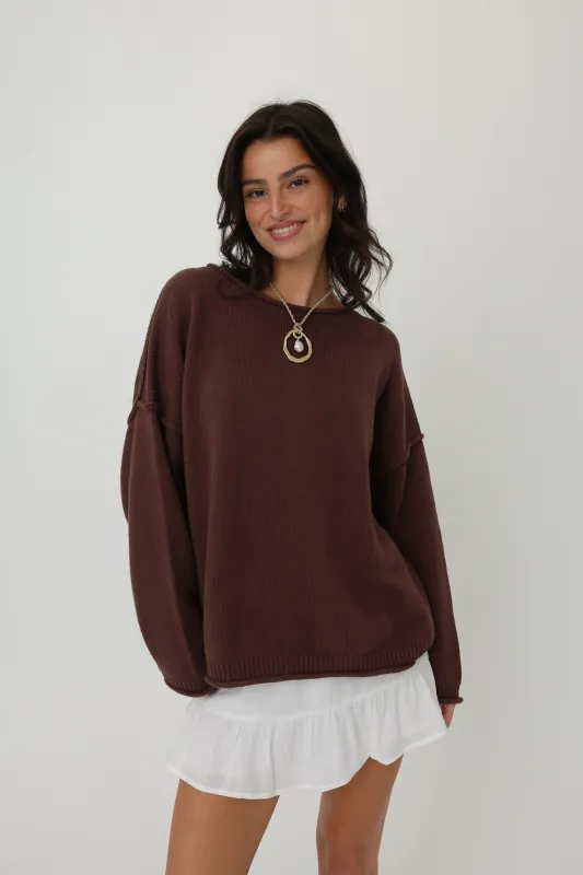 Autumn Breeze Sweater in Brown sold by Grey Bandit